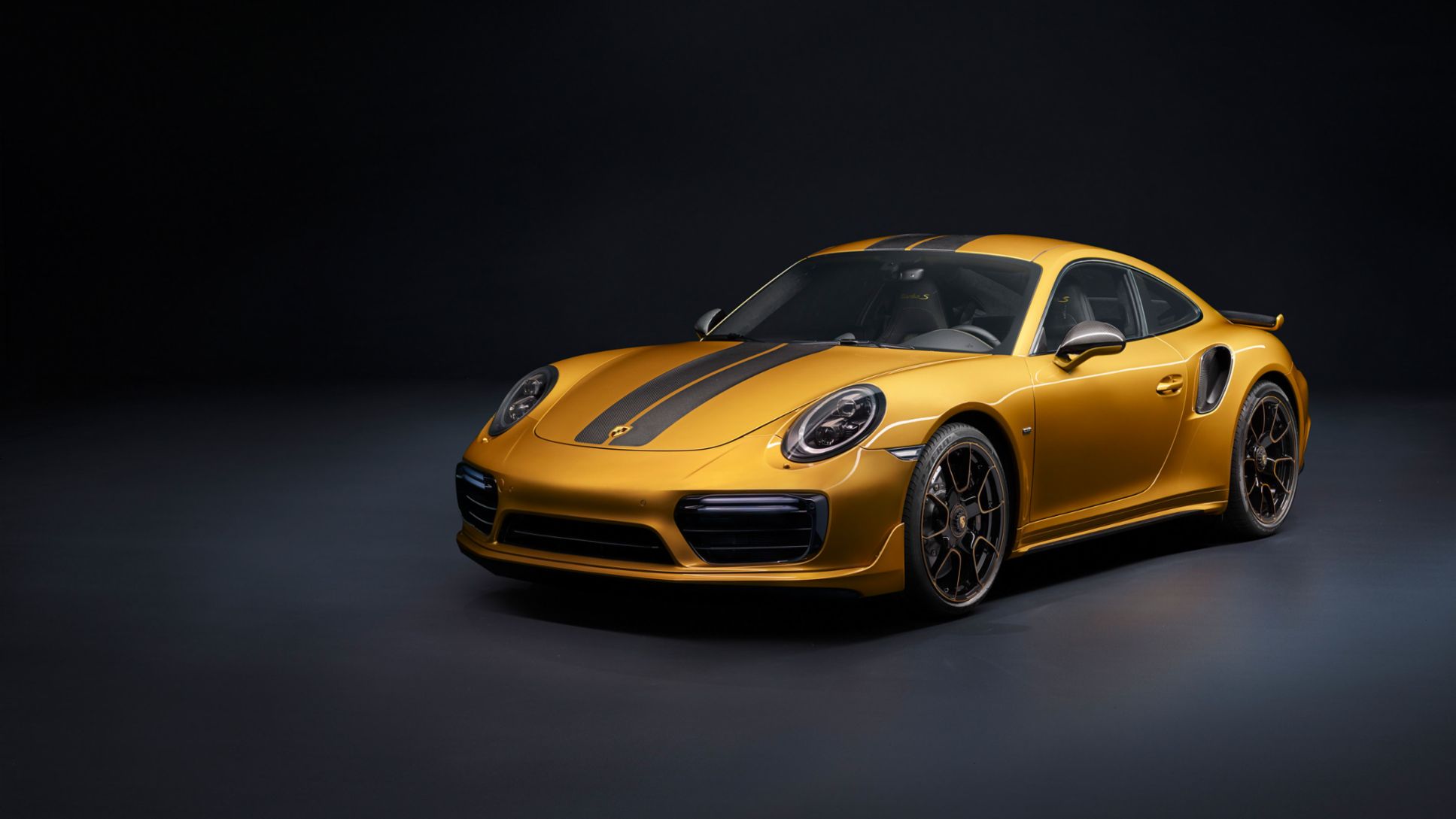 Porsche 911 Turbo S Exclusive Series in Golden Yellow Metallic